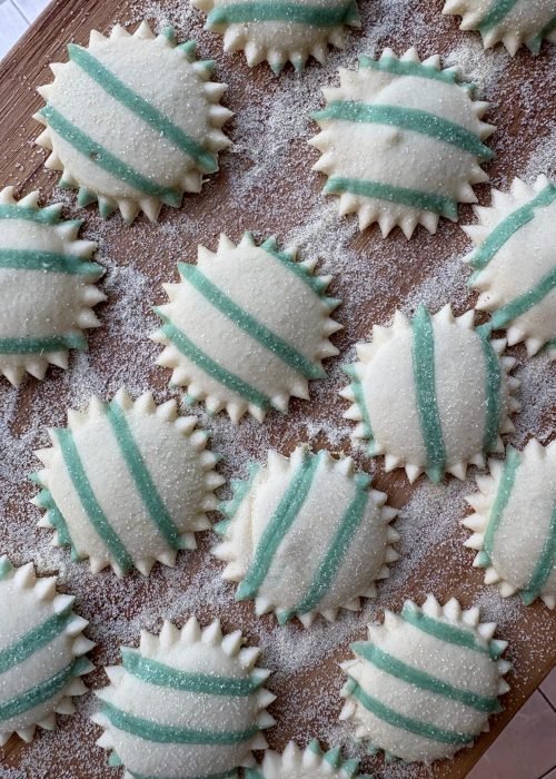 STRIPED GREEN RAVIOLI